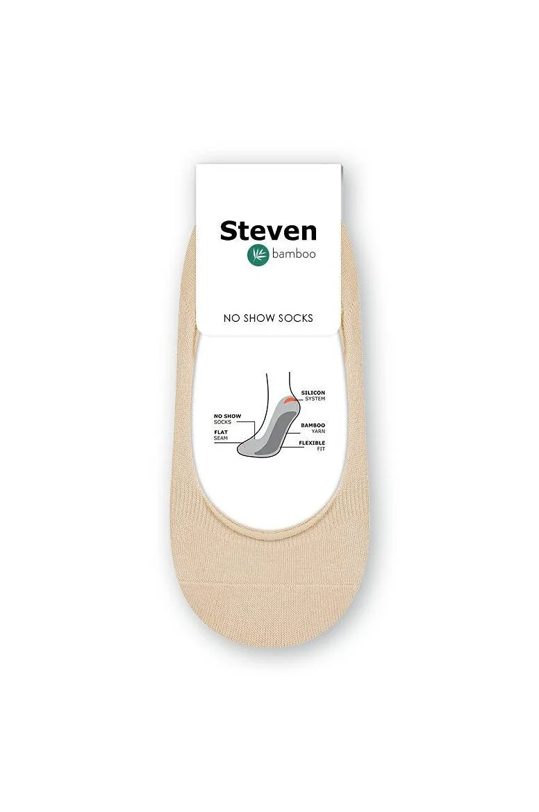 Dámské unisex ponožky baleríny Steven Bamboo v tělové barvě - Steven