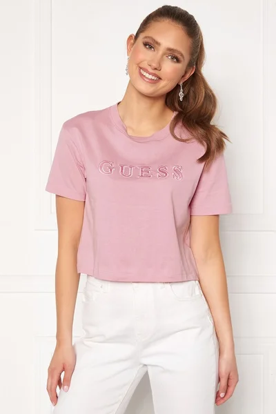 Dámské tričko - G4Q4 v růžové barvě - Guess