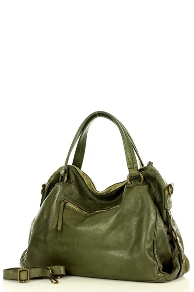 Pánské přírodní kožená taška  - Mazzini tmavě zelená Gemini