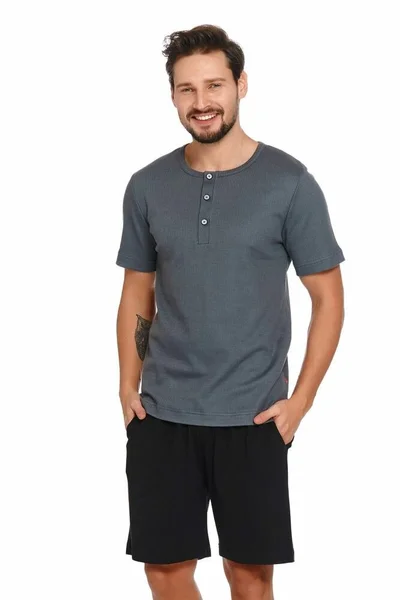 Pánské pyžamo Wilson v šedé barvě Dn-nightwear