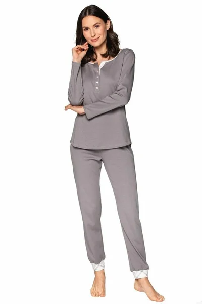 Luxusní dámské pyžamo Debora v šedé barvě Cana