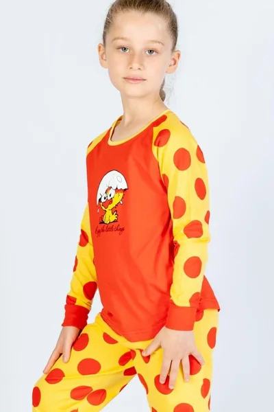 Dětské pyžamo dlouhé Malé kuře Vienetta Kids