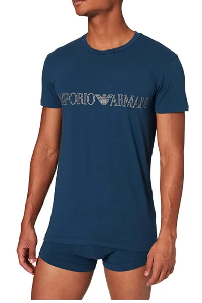 Pánský set triko + trenýrky  - - v modré barvě - Emporio Armani