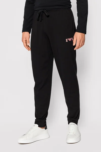 Pánské teplákové kalhoty  - - v černé barvě - Emporio Armani
