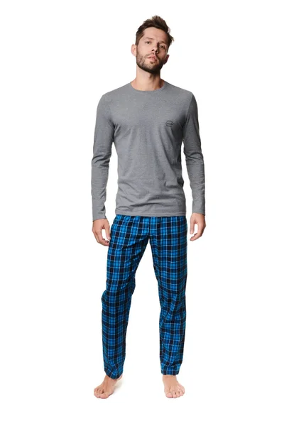 Pánské pyžamo Mace v šedé barvě - Henderson