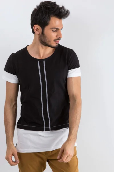 Podprsenka pánské tričko s vložkami - FPrice černá a bílá