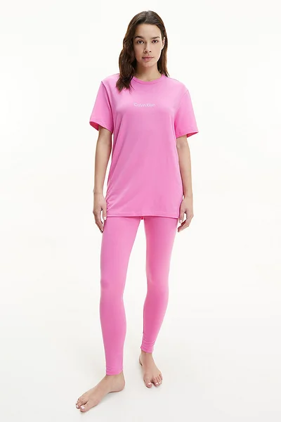 Dámský vrchní pyžamový díl - TO3 - Hollywood v růžové barvě - Calvin Klein