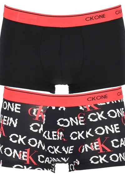 Pánské trenýrky 2pack - V7F - Černáčervená - Calvin Klein černá s červenou