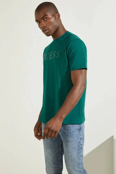 Pánské tričko - STRM- Zelená - Guess
