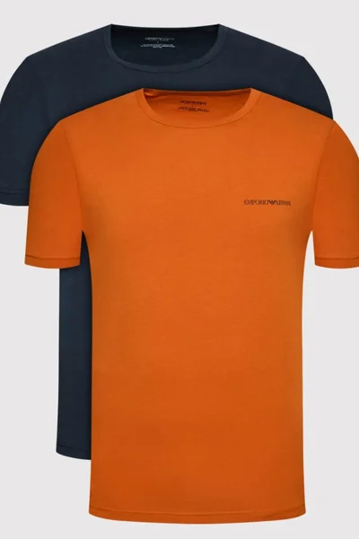 Pánské triko -  - oranžovátmmodrá - Emporio Armani