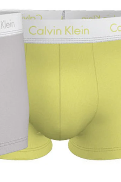 Pánské boxerky - 1U5 - béžovážlutámodrá - Calvin Klein