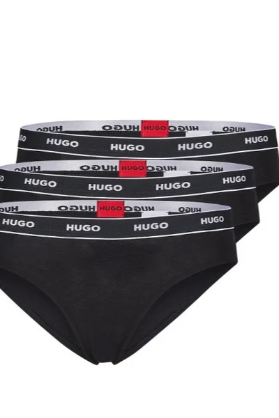 Dámské kalhotky 3ks  v černé barvě Hugo Boss