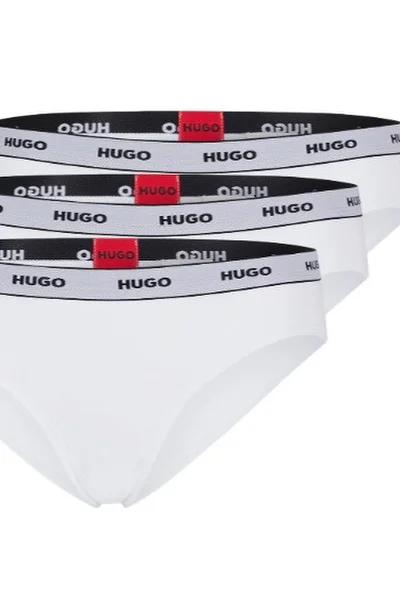 Dámské kalhotky 3ks  v bílé barvě Hugo Boss