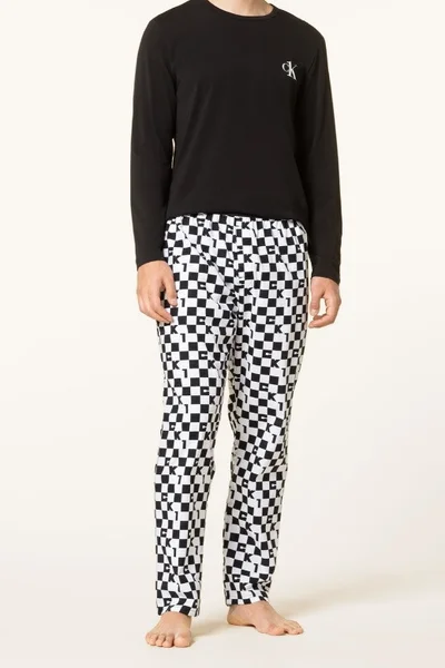 Pánské pyžamo  6OE černábílá - Calvin Klein