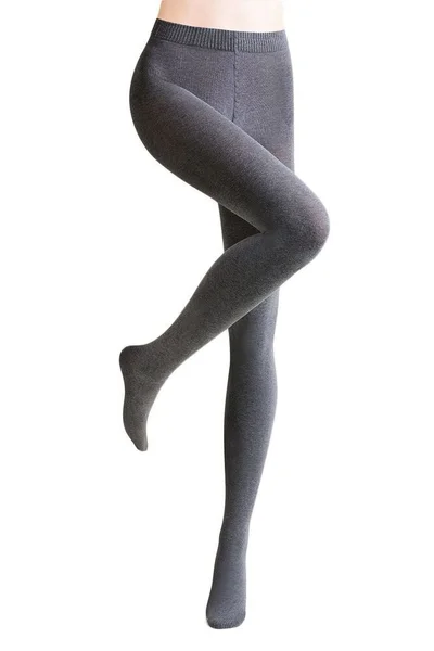 Dámské zateplené punčocháče Cotton DEN v šedé barvě Gabriella