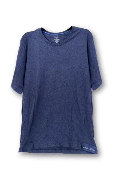Pánské triko  DU1 tm v modré barvě - Calvin Klein