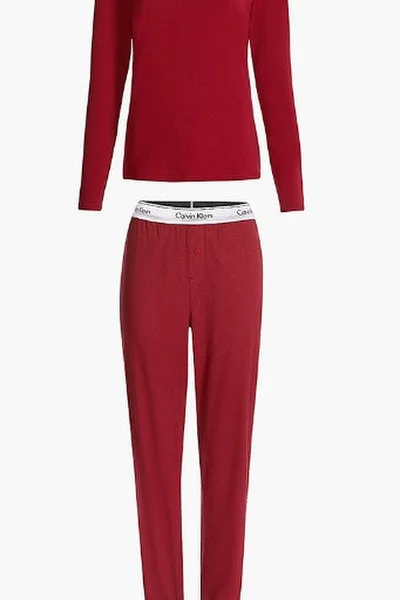 Dámské pyžamo  TX4 vínová - Calvin Klein