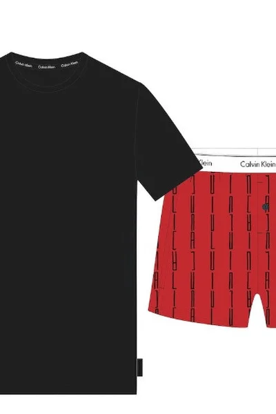 Pánské pyžamo   černáčervená - Calvin Klein černá/červená