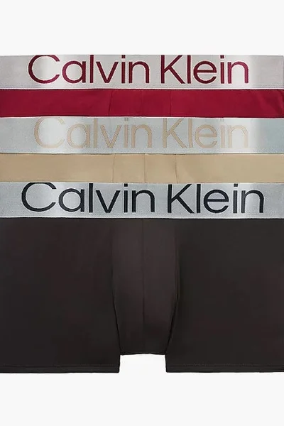 Pánské boxerky  6IF černábéžovábordó - Calvin Klein