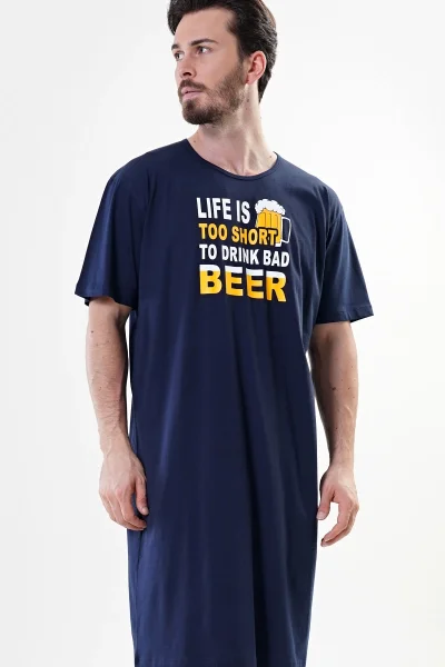 Pánská noční košile s krátkým rukávem  is beer Cool Comics