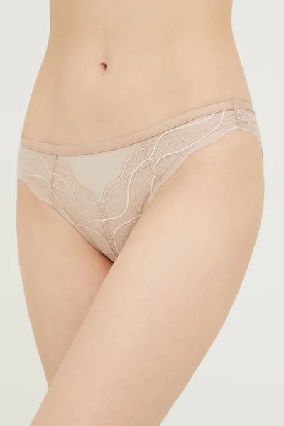 Dámské kalhotky 7NS béžová - Calvin Klein