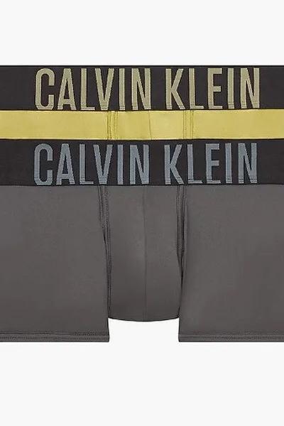 Pánské boxerky 2 pack  6HH šedákhaki - Calvin Klein