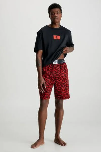 Pánské pyžamo  BII černá-červená - Calvin Klein