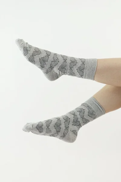 Dámské 2pack kvalitních ponožek v šedé barvě a černé Moraj