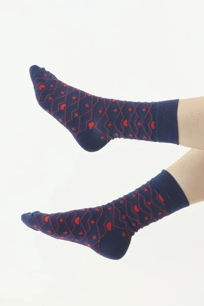 Dámské 2pack kvalitních ponožek  tmavě v modré barvě a černé Moraj