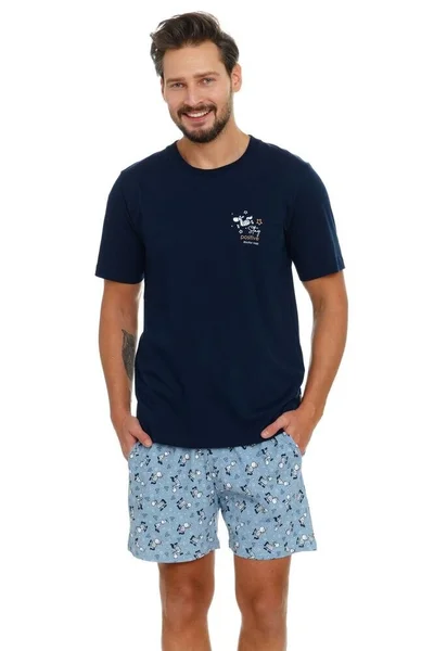 Pánské pyžamo Stay Positive modré barvy - DN Nightwear