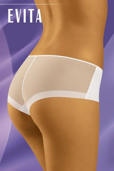 Bílé spodní kalhotky Wolbar s průsvitným zadním dílem