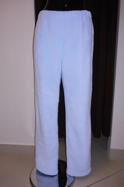 Světle modré dámské domácí kalhoty Vestis s výšivkou