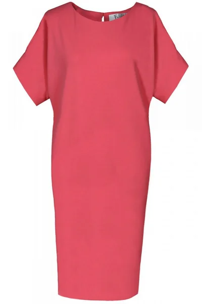 Červené dámské šaty Fokus v jednoduchém designu