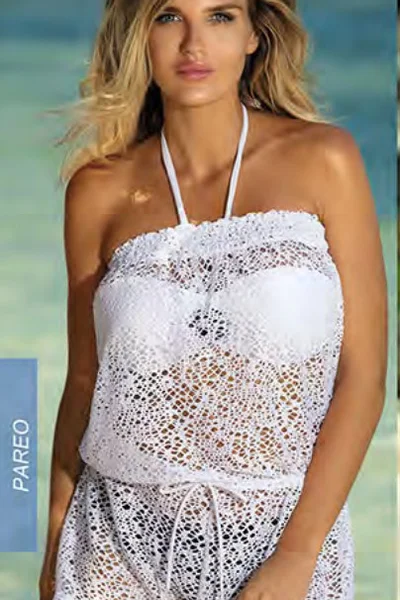 Lehké plážové šaty Self s ramínkem za krk