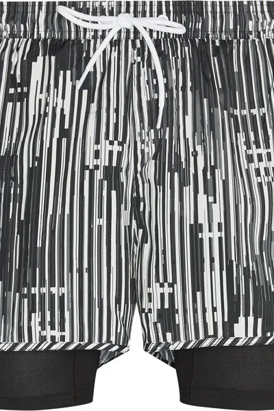 Černobílé pánské kraťasy Calvin Klein s proužky