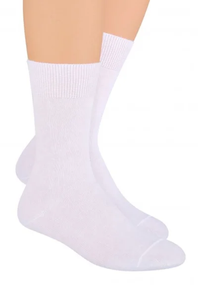Pohodlné bílé ponožky 048 Steven