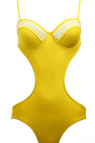 Žluté jednodílné plavky Marko s vykrojenými boky