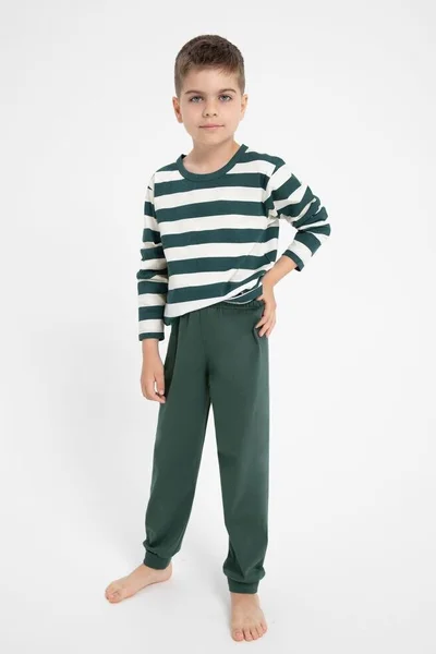 Chlapecké pyžamo Blake zeleno-bílé Taro