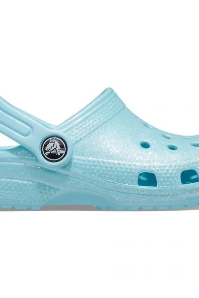 Dětské žabky Classic Glitter Clog Jr 4O9 Tyrkysová - Crocs