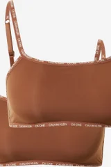Dámská podprsenka nevyztužená braletka 2pack BO8 bronzovásandalwood - Calvin Klein hnědá