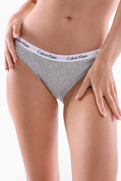 Dámské šedé kalhotky bikini - Calvin Klein