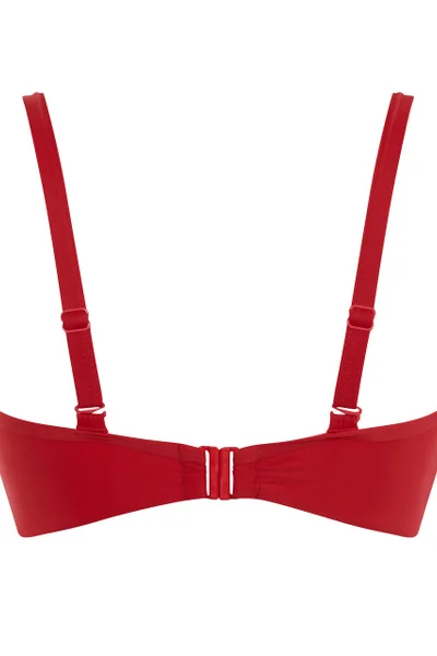 Červený bandeau top plavek Panache