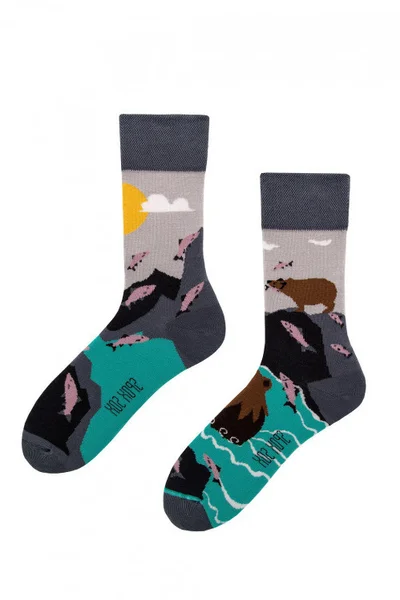 Ponožky pánské Medvěd a Rybky vícebarevná - Spox Sox