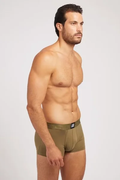 Pánské boxerky 3 pack   černákhaki - Guess