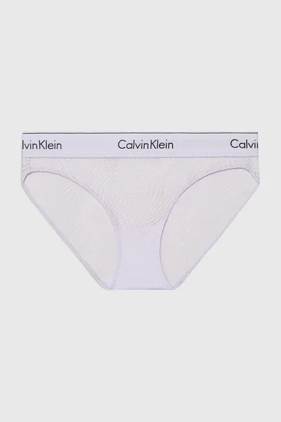 Průhledné krajkové kalhotky Calvin Klein s podpisovým pasem