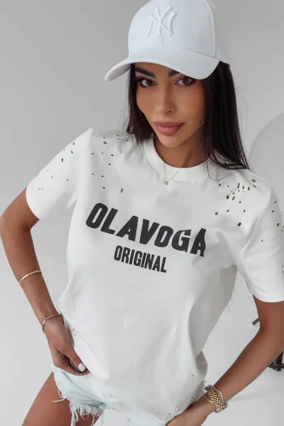 Jednoduché dámské tričko s logem OLAVOGA ORIGINAL