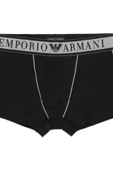 Pánské černé boxerky Emporio Armani s šedými švy