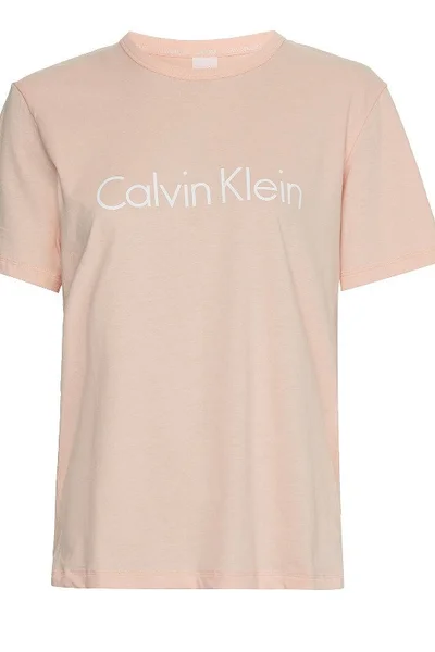 Dámské pyžamové tričko - FAL - meruňková - Calvin Klein
