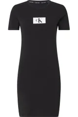 Černá noční košile Calvin Klein s monogramem