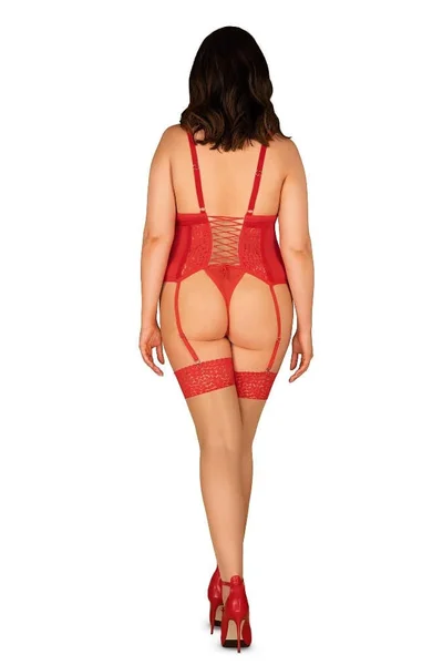 Dámské okouzlující punčochy Blossmina stockings - Obsessive červená